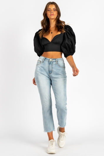 Good Grief Top Black