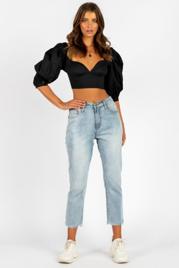 Good Grief Top Black