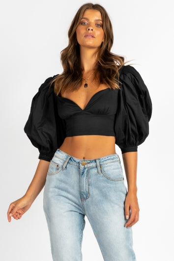 Good Grief Top Black