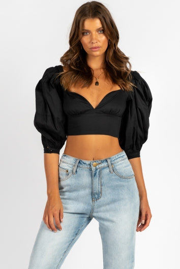 Good Grief Top Black