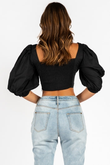 Good Grief Top Black