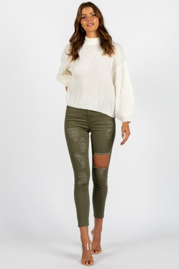 Confess Jumper White