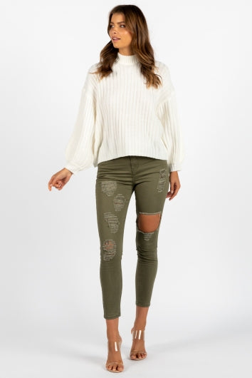 Confess Jumper White