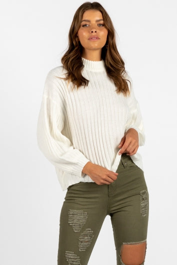 Confess Jumper White