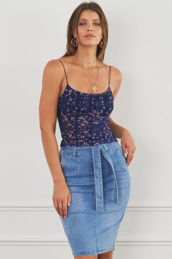 Massie Top Navy Floral