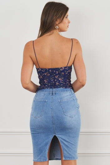 Massie Top Navy Floral