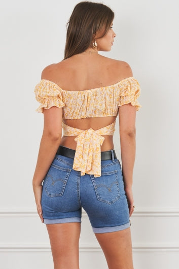 Yumi Top Orange Print