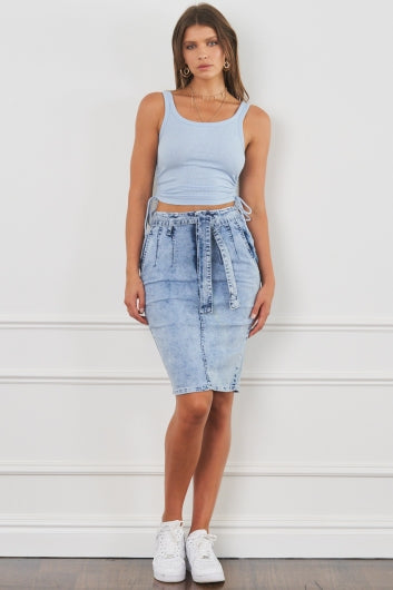 Borrowed Time Denim Skirt