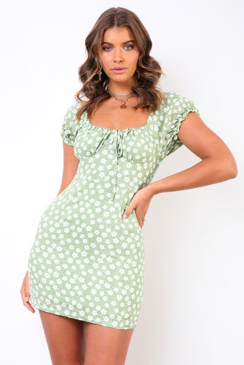 color-green-floral-dress