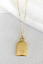 Fossil Pendant Necklace Gold