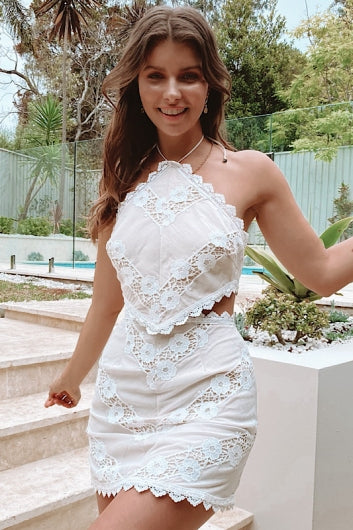 Corrina Skirt White Beige