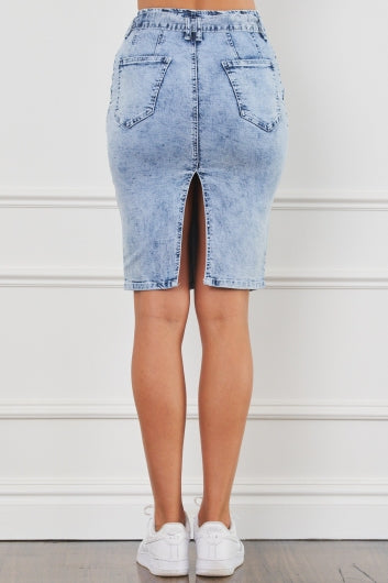 Borrowed Time Denim Skirt
