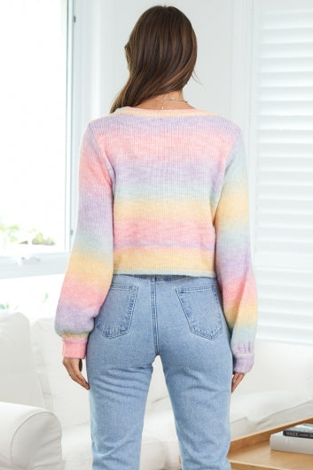 Fremantle Knit Top Rainbow